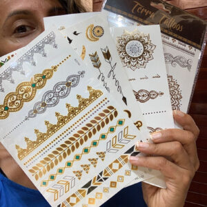 Metallic Gold Temporary Tattooos